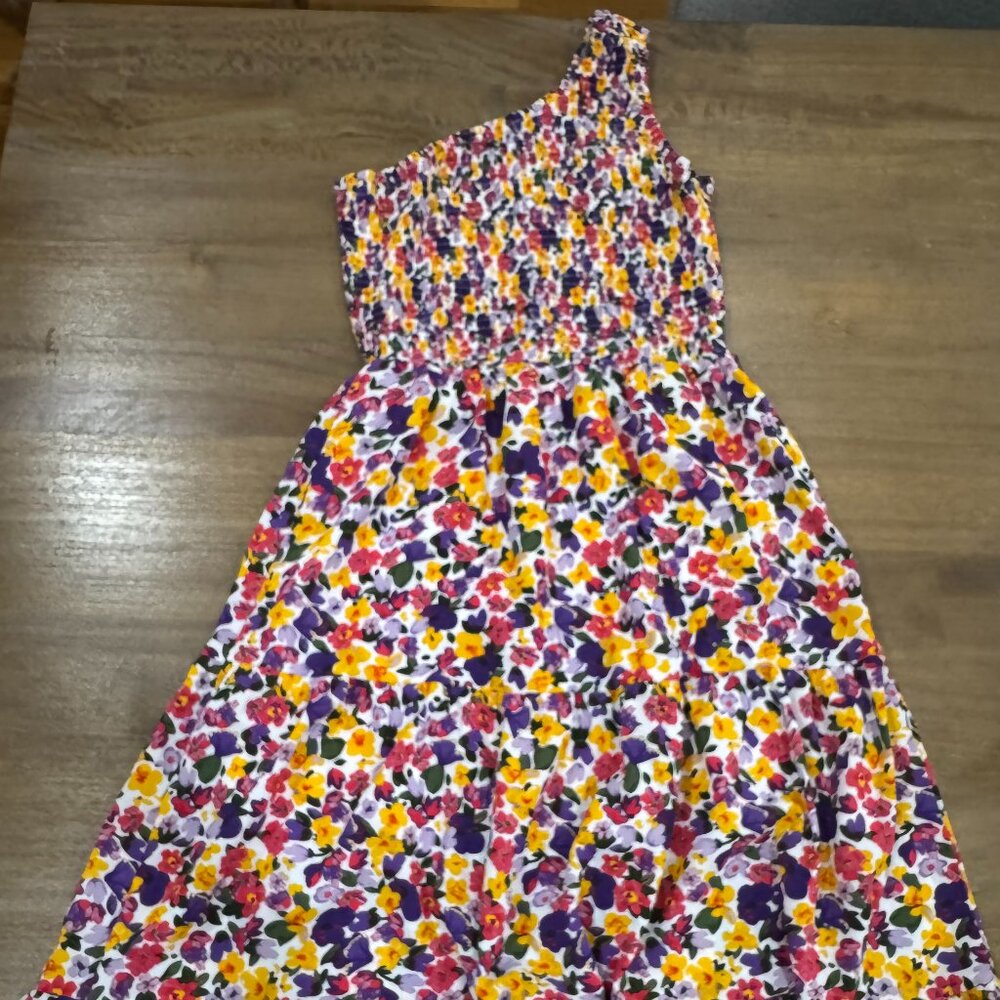 One-Shoulder Boho Maxi Floral Dress